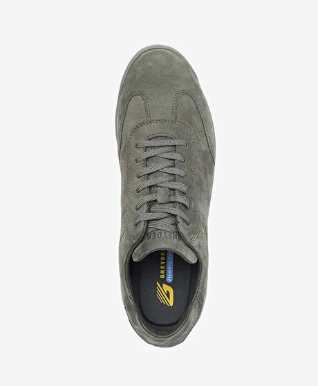 Erkek Gri Hakiki Deri Casual Ayakkabı