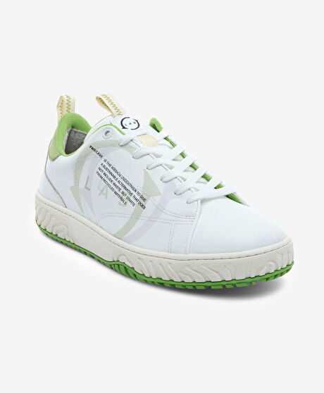 Erkek Beyaz Hakiki Deri Sneaker Ayakkabı