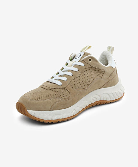 Erkek Bej Hakiki Deri Spor Ayakkabı