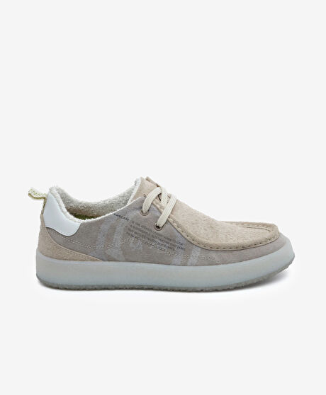 Erkek Bej Hakiki Deri Casual Ayakkabı