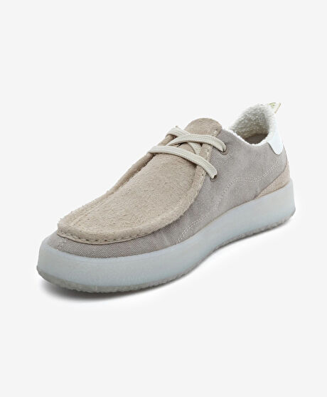 Erkek Bej Hakiki Deri Casual Ayakkabı