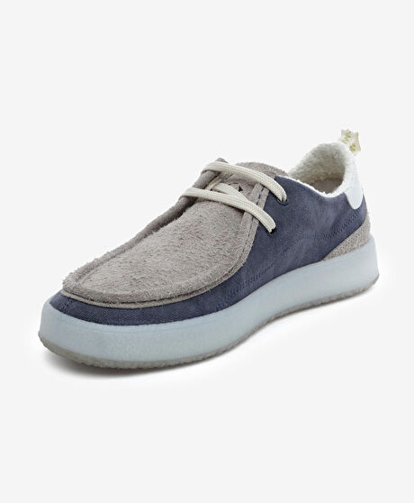 Erkek Mavi Hakiki Deri Casual Ayakkabı