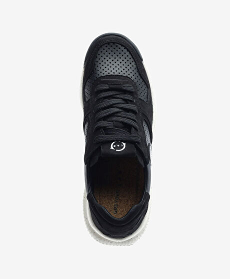 Erkek Siyah Hakiki Deri Spor Ayakkabı