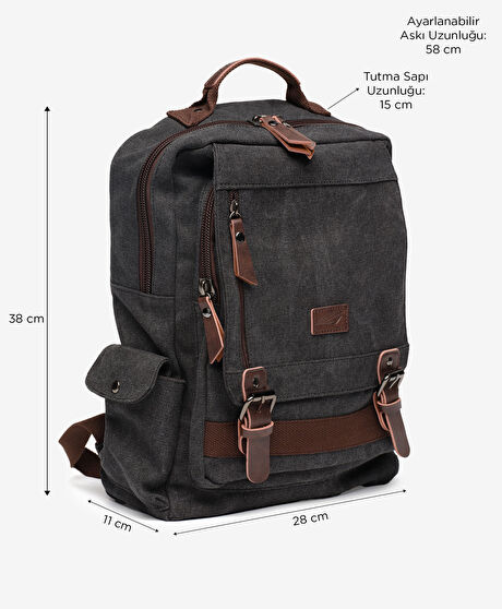 Erkek Siyah Sırt Çantası