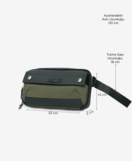 Erkek Haki Çapraz Çanta