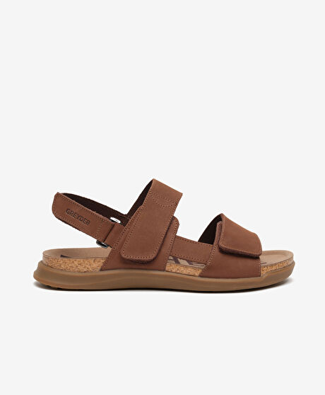 Erkek Vizon Nubuk Sandalet