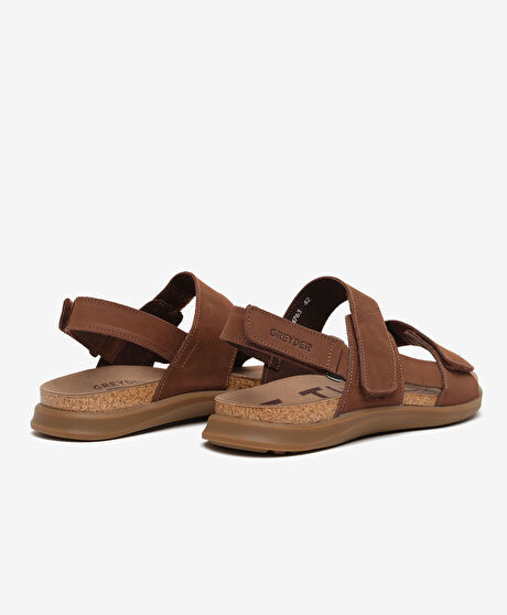 Erkek Vizon Nubuk Sandalet