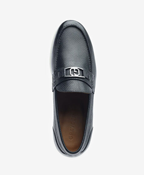 Erkek Siyah Hakiki Deri Loafer Ayakkabı