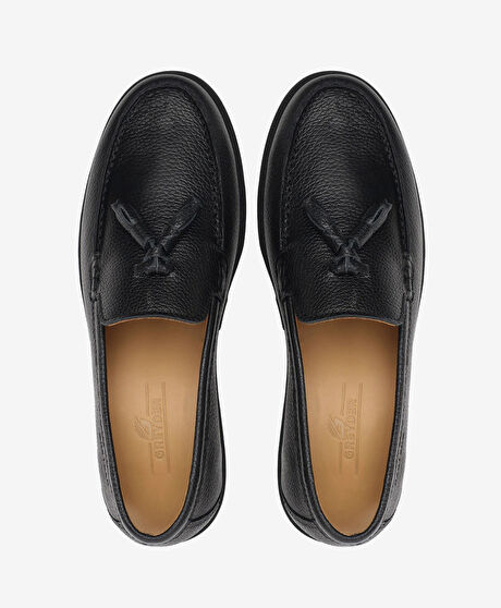 Erkek Siyah Hakiki Deri Loafer Ayakkabı