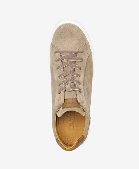 Erkek Vizon Hakiki Deri Sneaker Ayakkabı