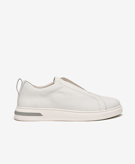 Erkek Hakiki Deri Beyaz Sneaker Ayakkabı
