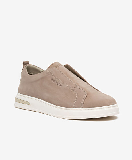 Erkek Hakiki Deri Vizon Sneaker Ayakkabı