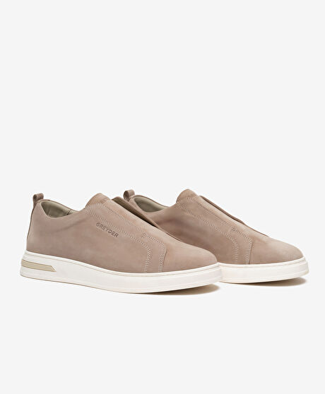 Erkek Hakiki Deri Vizon Sneaker Ayakkabı