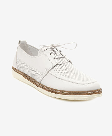 Erkek Beyaz Hakiki Deri Casual Ayakkabı