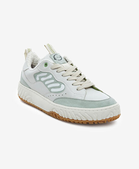 Kadın Mint Hakiki Deri Sneaker Ayakkabı