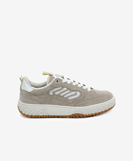 Kadın Kum Hakiki Deri Sneaker Ayakkabı