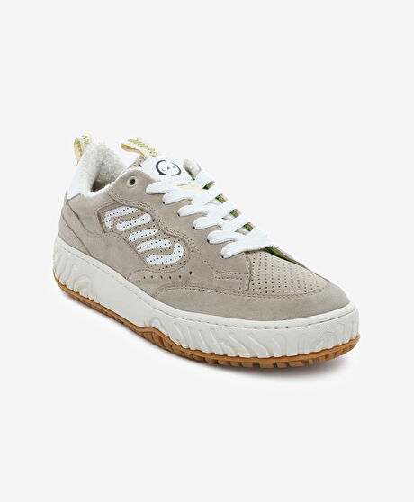 Kadın Kum Hakiki Deri Sneaker Ayakkabı