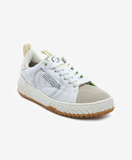 Kadın Bej Hakiki Deri Sneaker Ayakkabı