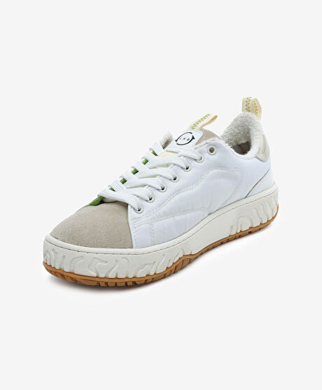 Kadın Bej Hakiki Deri Sneaker Ayakkabı