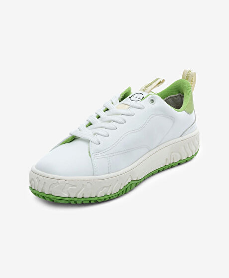 Kadın Beyaz Hakiki Deri Sneaker Ayakkabı