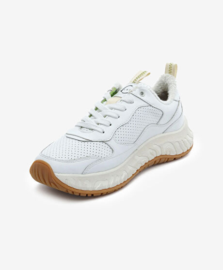 Kadın Beyaz Hakiki Deri Spor Ayakkabı