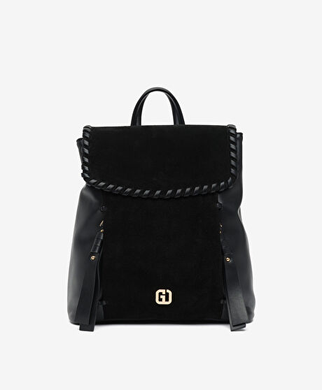 Kadın Siyah Hakiki Deri Sırt Çantası