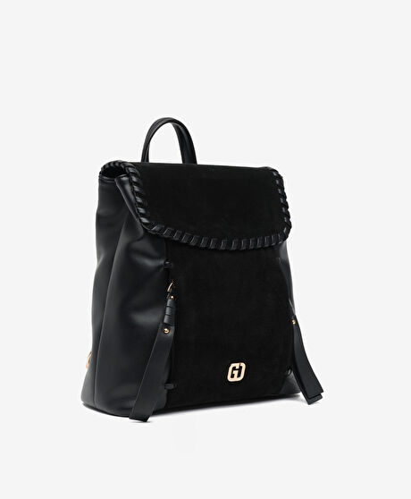 Kadın Siyah Hakiki Deri Sırt Çantası