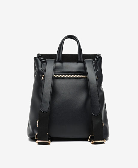 Kadın Siyah Hakiki Deri Sırt Çantası