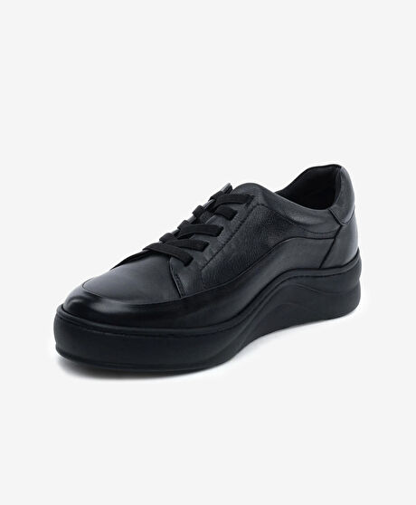 Kadın Siyah Hakiki Deri Casual Ayakkabı