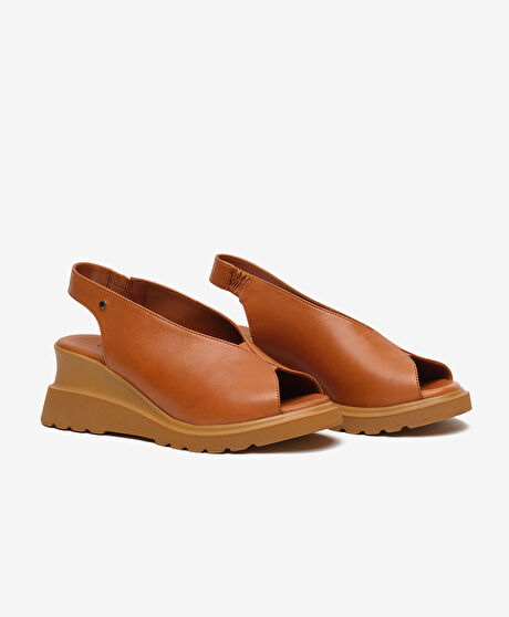 Kadın Taba Hakiki Deri Sandalet