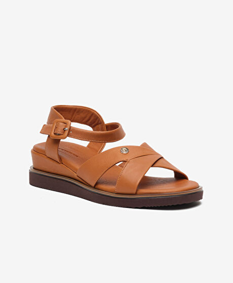 Kadın Taba Hakiki Deri Sandalet