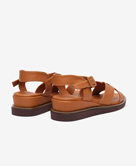 Kadın Taba Hakiki Deri Sandalet
