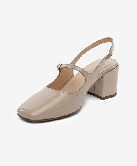 Kadın Krem Hakiki Deri Klasik Ayakkabı