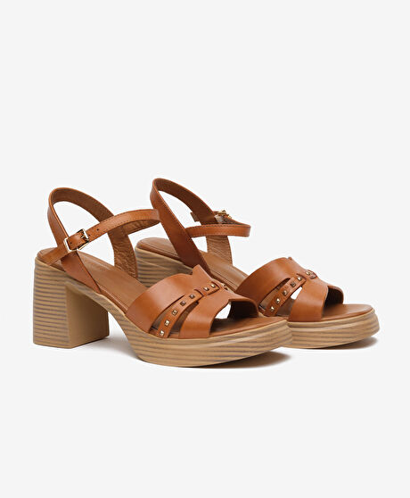 Kadın Taba Topuklu Sandalet