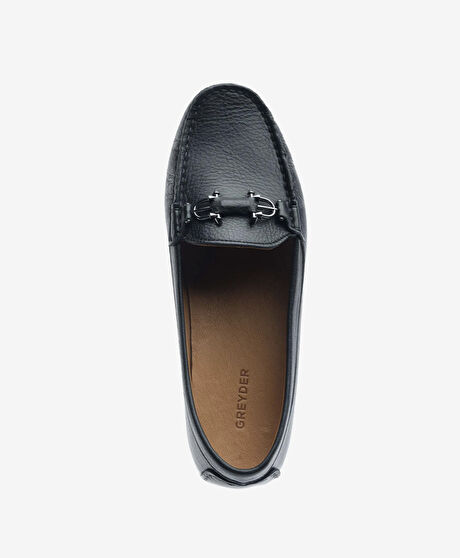 Kadın Siyah Hakiki Deri Loafer Ayakkabı