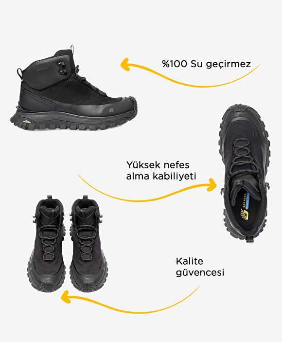 Erkek Siyah Su Geçirmez Outdoor Bot