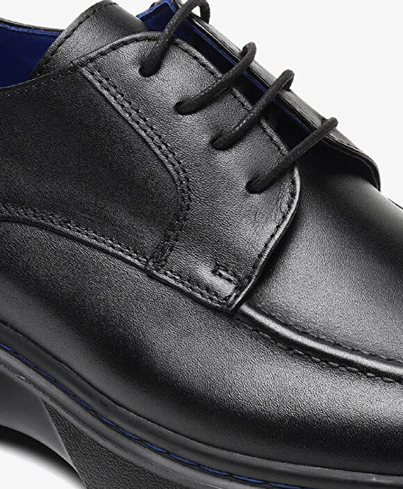 Erkek Siyah Hakiki Deri Oxford Ayakkabı