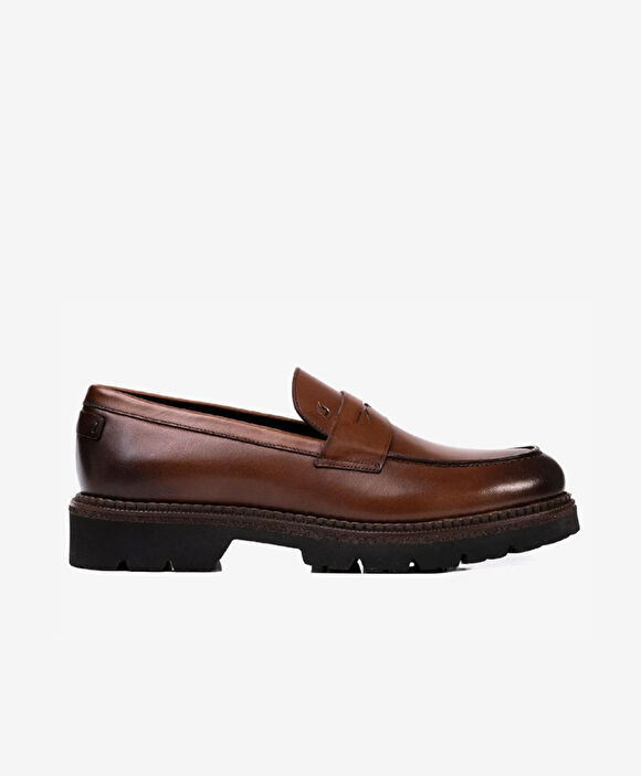 Erkek Kahverengi Hakiki Deri Klasik Ayakkabı