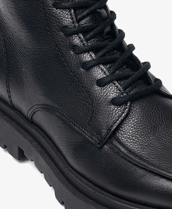 Erkek Siyah Hakiki Deri Casual Bot