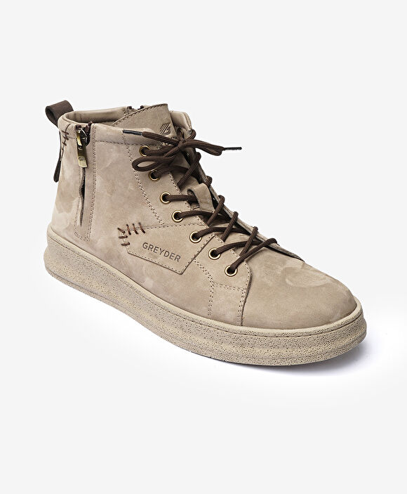 Erkek Vizon Hakiki Deri Sneaker Bot