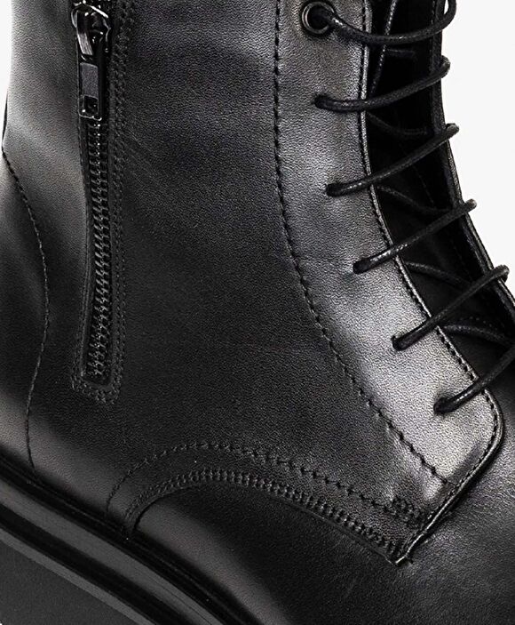 Erkek Siyah Hakiki Deri Casual Bot