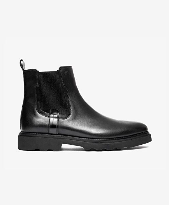 Erkek Siyah Hakiki Deri Casual Bot