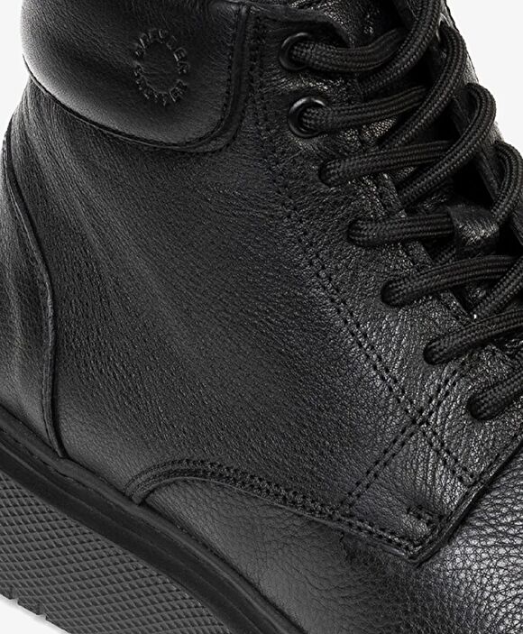 Erkek Siyah Hakiki Deri Casual Bot