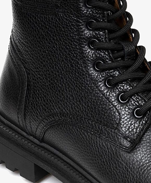 Erkek Siyah Hakiki Deri Casual Bot