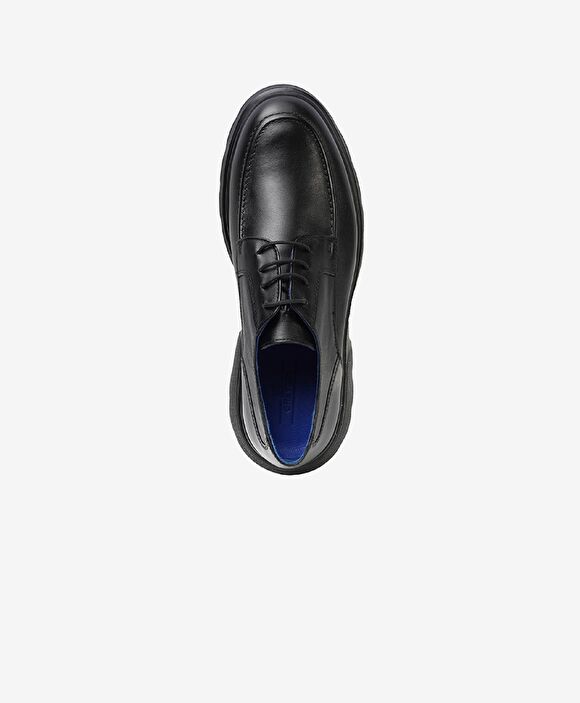 Erkek Siyah Hakiki Deri Oxford Ayakkabı