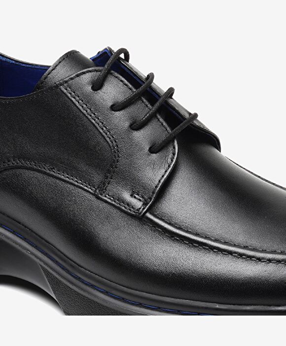Erkek Siyah Hakiki Deri Oxford Ayakkabı