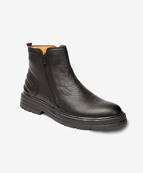 Erkek kahverengi Hakiki Deri Casual Bot