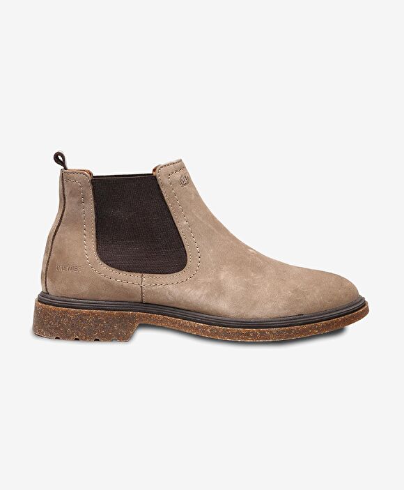 Erkek Vizon Hakiki Deri Chelsea Bot