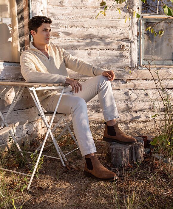 Erkek Deve Tüyü Hakiki Deri Chelsea Bot