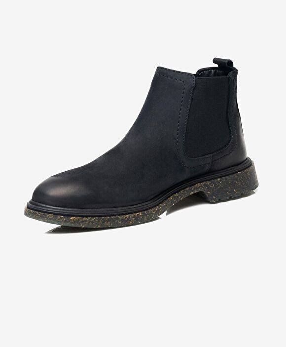 Erkek Siyah Hakiki Deri Chelsea Bot